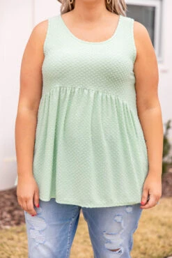 Weekender Babydoll Dotted, Mint -VogueBabe Store 5E1A6542 Edit