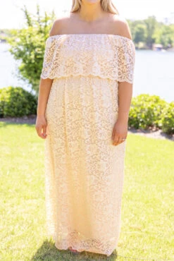 Glance Of Elegance Dress, Natural -VogueBabe Store 5E1A7583 Edit