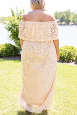 Glance Of Elegance Dress, Natural -VogueBabe Store 5E1A7584 Edit