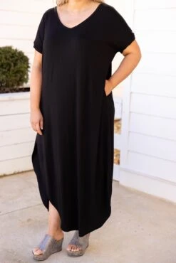 Enchanting Memory Maxi Dress, Black -VogueBabe Store 5E1A9570