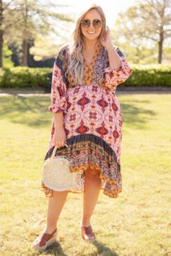 New Beginnings Dress, Berry -VogueBabe Store 5E1A9807 Edit