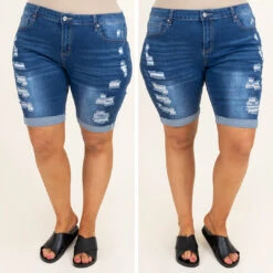 Embracing The Sun Shorts, Dark Wash -VogueBabe Store 5 29e6456b 2f19 48d4 a107 c9391257e560