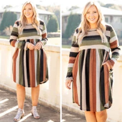 Thinking Of The Past Dress, Olive-Black -VogueBabe Store 5 b27451d1 81a1 4105 99c5 273db09a4f80