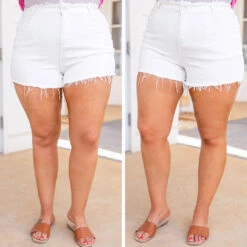 Talk About It Shorts, White -VogueBabe Store 5 c82315d2 f086 40a4 a3a8 56a0c73c587c