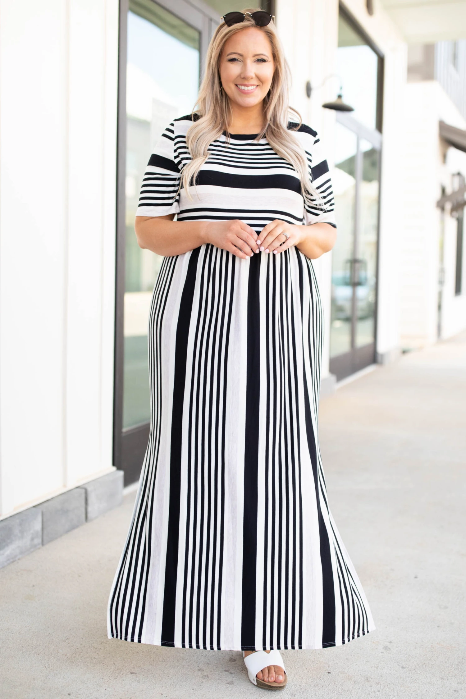 Stripe On Cue Maxi Dress, Black 3 Stripe On Cue Maxi Dress, Black