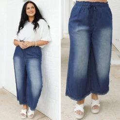 Light And Free Pants, Dark Denim -VogueBabe Store 7 d11fec97 b6b4 46d1 9024 123eed8e821e