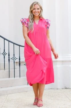 A Little Wild Dress, Pink -VogueBabe Store ALittleWildDress Pink 4