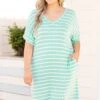 All The Time Dress, Mint -VogueBabe Store AllTheTimeDress Mint 0732