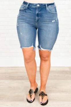 Always Adoring You Shorts, Light Wash -VogueBabe Store AlwaysAdoringYouShorts LightWash 1