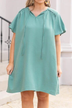 April Breezes Dress, Sage -VogueBabe Store AprilBreezesDress Sage 9846