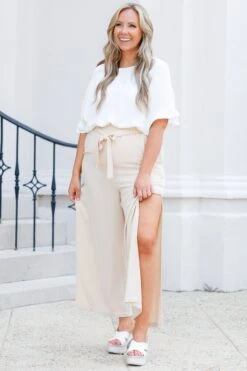 Be Free Pants, Oatmeal -VogueBabe Store BeFreePants Oatmeal 1