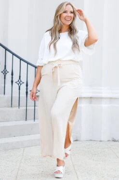 Be Free Pants, Oatmeal -VogueBabe Store BeFreePants Oatmeal 3