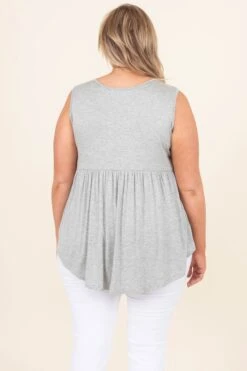 Be Specific Top, Heather Gray -VogueBabe Store BeSpecificTop HeatherGray 9581