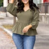 Beautiful As Can Be Blouse, Olive 1 Beautiful As Can Be Blouse, Olive -VogueBabe Store BeautifulAsCanBeBlouse Olive 0024