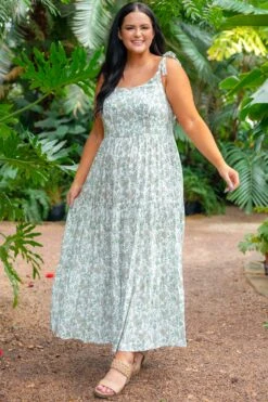 Blessed Be The Day Maxi Dress, Cream-Olive