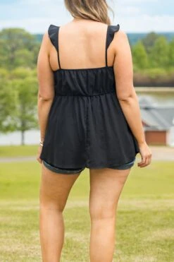 Blossoming Flower Top, Black -VogueBabe Store BlossomingFlowerTop Black 10