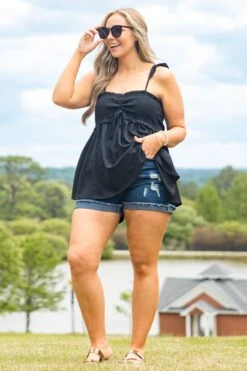 Blossoming Flower Top, Black -VogueBabe Store BlossomingFlowerTop Black 13