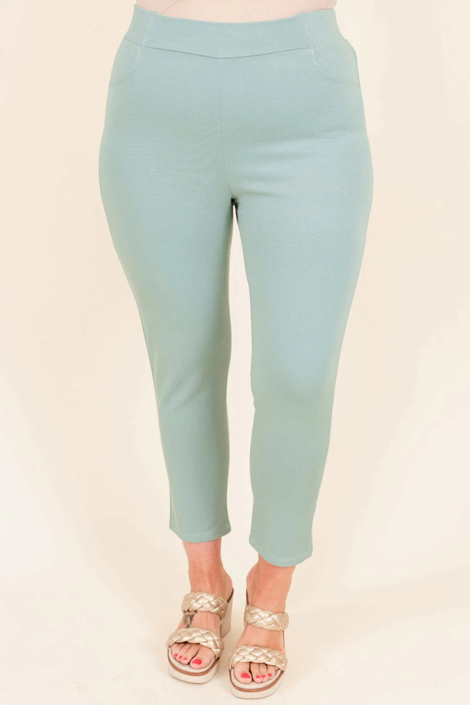 Business Lady Pants, Aloe 3 Business Lady Pants, Aloe