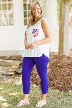 Business Lady Pants, Cobalt -VogueBabe Store BusinessLadyPants Cobalt 3 2