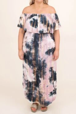 By The Boardwalk Maxi Dress, Mauve Ocean Tie Dye -VogueBabe Store ByTheBoardwalkMaxiDress MauveOceanTieDye 6793