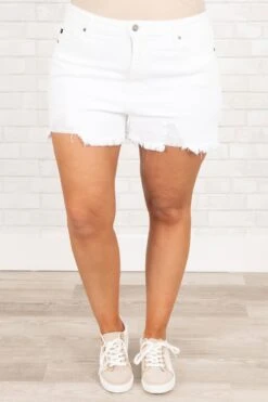 Capture The Sunshine Shorts, White 10 Capture The Sunshine Shorts, White -VogueBabe Store CaptureTheSunshineShorts White 0112