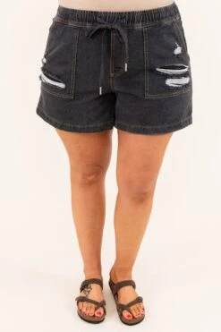 Catch The Tide Shorts, Black -VogueBabe Store CatchTheTideShorts Black 2
