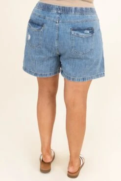 Catch The Tide Shorts, Denim Blue -VogueBabe Store CatchTheTideShorts DenimBlue 9592