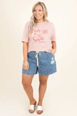 Catch The Tide Shorts, Denim Blue -VogueBabe Store CatchTheTideShorts DenimBlue 9595