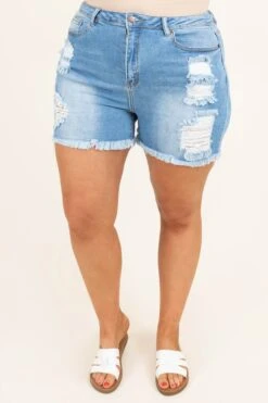 Changing Paths Shorts, Medium Wash