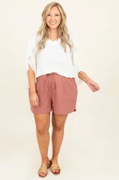 City Limits Shorts, Marsala -VogueBabe Store CityLimitsShorts Marsala 7980