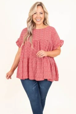 Coffee By Candlelight Top, Red