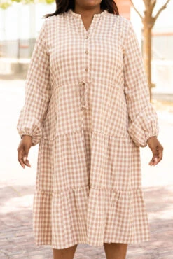 Country Living Dress, Mocha -VogueBabe Store CountryLivingDress Mocha 2538