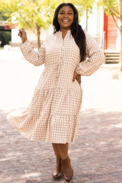 Country Living Dress, Mocha -VogueBabe Store CountryLivingDress Mocha 2546