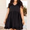 Cozy Cabana Dress, Black -VogueBabe Store CozyCabanaDress Black 0903