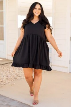 Cozy Cabana Dress, Black -VogueBabe Store CozyCabanaDress Black 0905