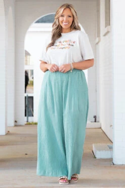 Cute And Comfortable Pants, Sage -VogueBabe Store CuteAndComfortablePants Sage 1407
