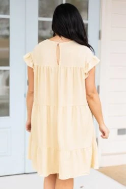 Cute But Casual Dress, Cream -VogueBabe Store CuteButCasualDress Cream