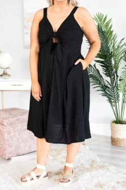 Effortlessly Elegant Dress, Black -VogueBabe Store DSC0008ed