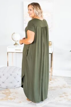 Crossroad Ahead Dress, Olive -VogueBabe Store DSC8359ed