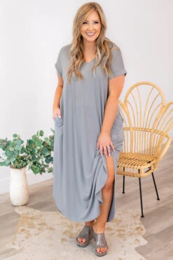 Crossroad Ahead Dress, Silver