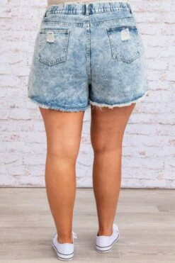 Beach Hangout Shorts, Denim -VogueBabe Store DSC 5078