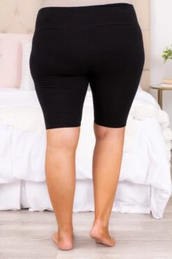 Comfy Vibes Biker Shorts, Black -VogueBabe Store DSC 6137