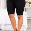 Comfy Vibes Biker Shorts, Black -VogueBabe Store DSC 6138