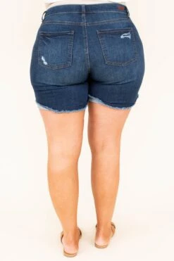 Back To The Sunset Shorts, Dark Wash -VogueBabe Store DSC 7763 Edit