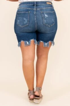 New Day, New Me Shorts, Dark Wash -VogueBabe Store DSC 8226 Edit