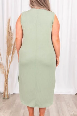 Popular Places Dress, Sage -VogueBabe Store DSC 9357