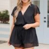 Dreaming About You And Me Romper, Black