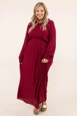 Eternal Hope Dress, Burgundy -VogueBabe Store EternalHopeDress Burgundy