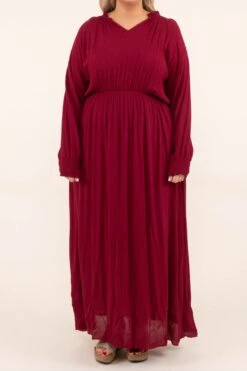 Eternal Hope Dress, Burgundy -VogueBabe Store EternalHopeDress Burgundy 3595