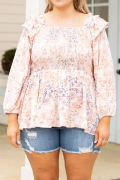 Everything's Just Peachy Blouse, Peach -VogueBabe Store Everything sJustPeachyBlouse Peach 0064